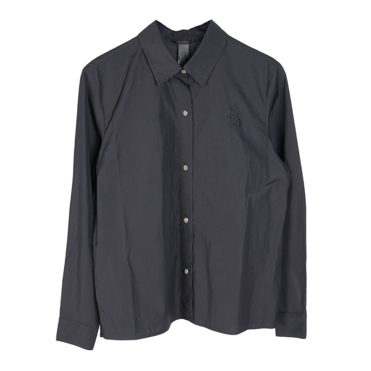 CHROME HEARTS BLACK CH EMBROIDERED LOGO DRESS SHIRT