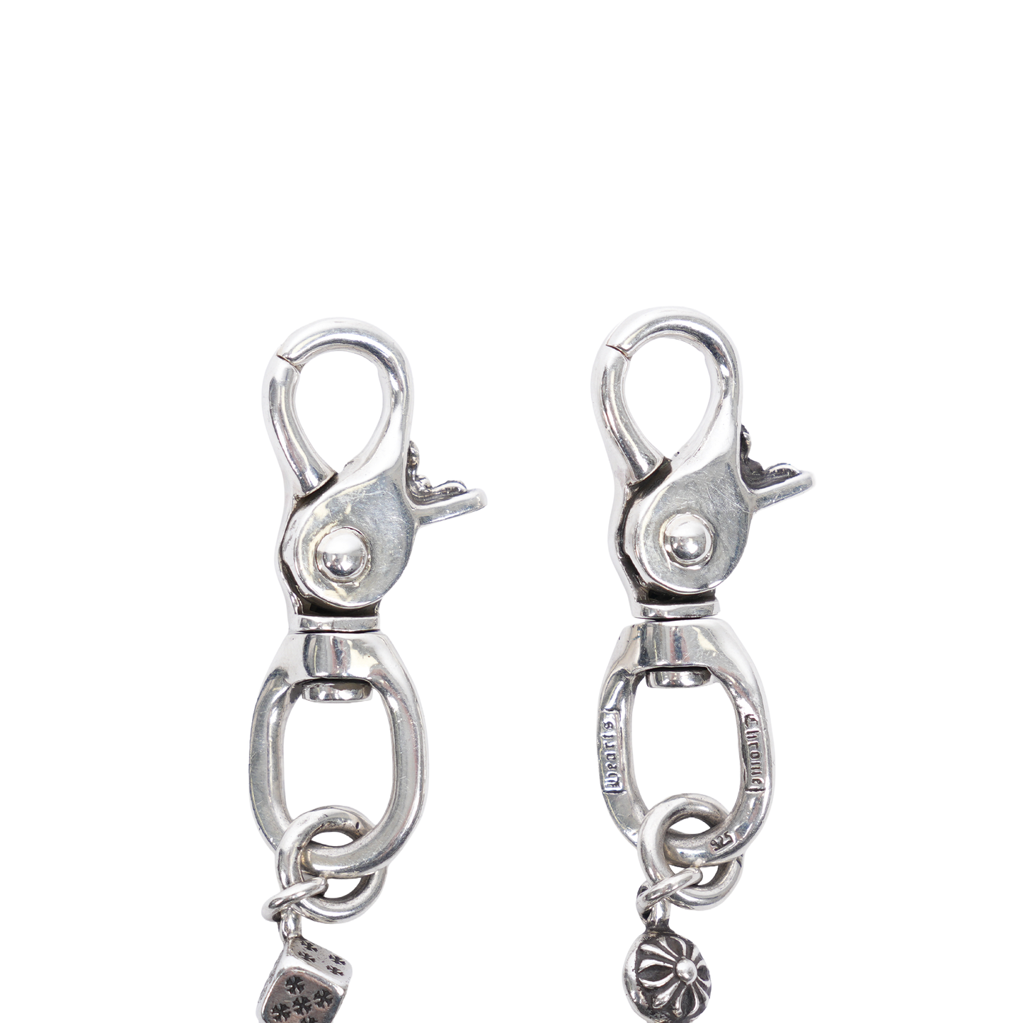 Chrome Hearts Dice Wallet Chain Long 22 Link Double Lobster