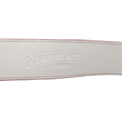 CHROME HEARTS PINK PATENT LEATHER GUNSLINGER BELT
