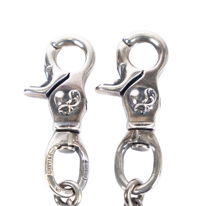 CHROME HEARTS 36 LINK DOUBLE LOBSTER FLEUR BALL WALLET CHAIN