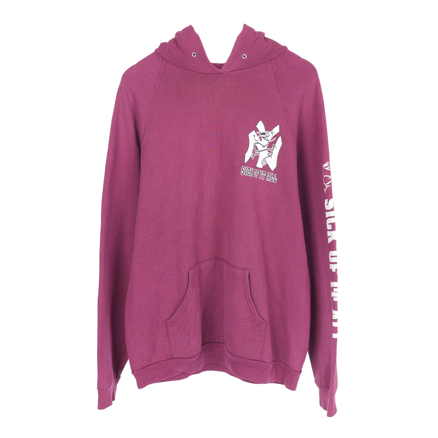 VINTAGE MAROON SICK OF IT ALL HOODIE