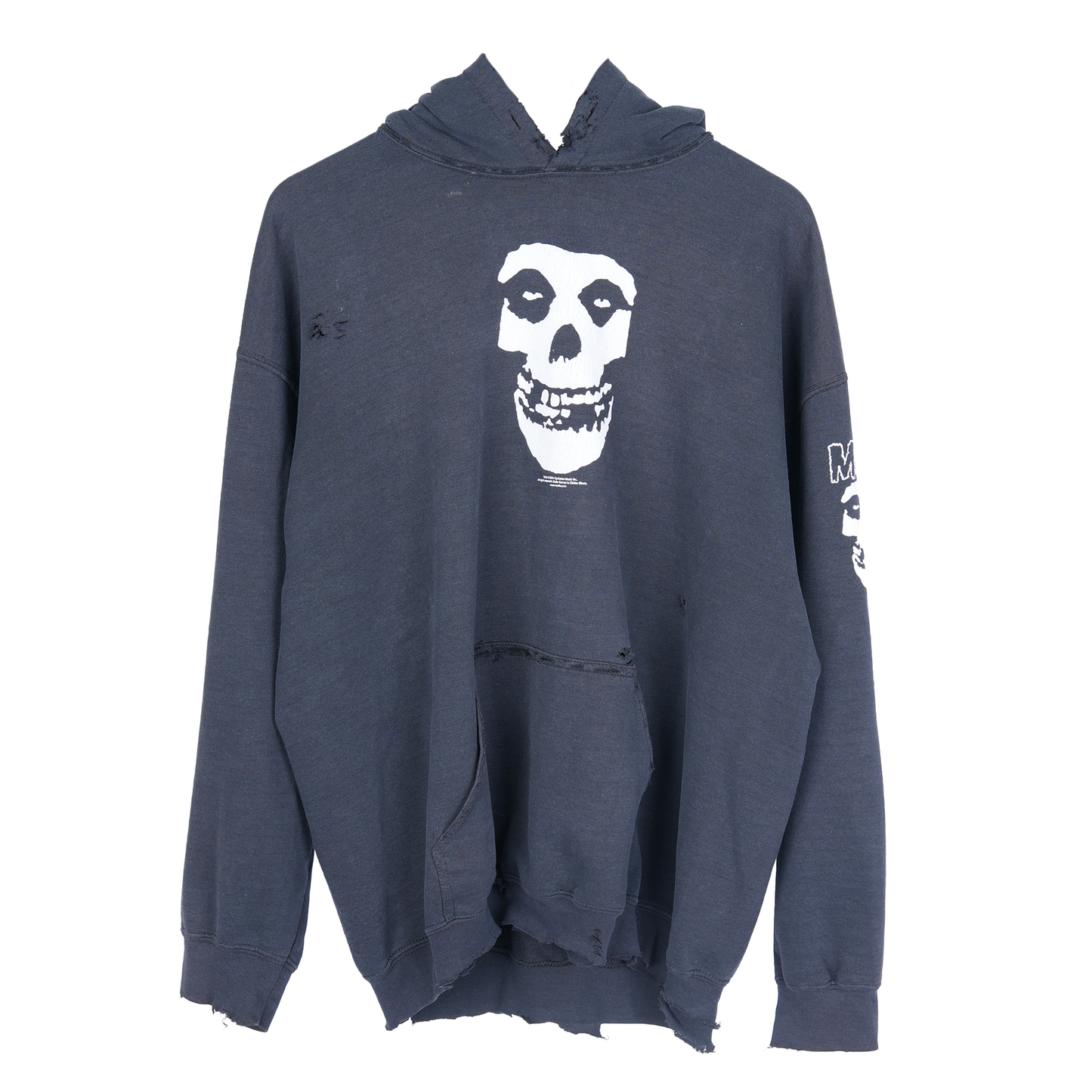 VINTAGE MISFITS SKULL BLACK HOODIE