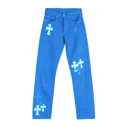 CHROME HEARTS BLUE LONDON JEANS