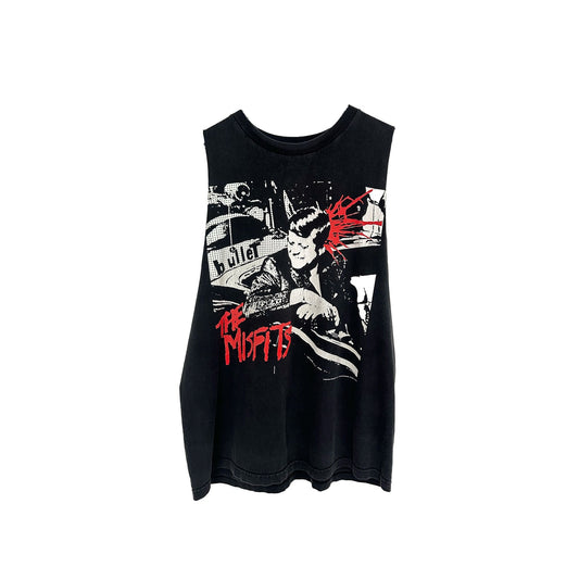 VINTAGE MISFITS JFK ASSASINATION CUT OFF THRASHED TEE