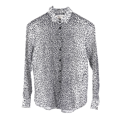SAINT LAURENT PARIS BABY CAT PORINT BUTTON UP SHIRT