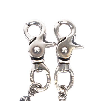 CHROME HEARTS 36 LINK DOUBLE LOBSTER FLEUR BALL WALLET CHAIN