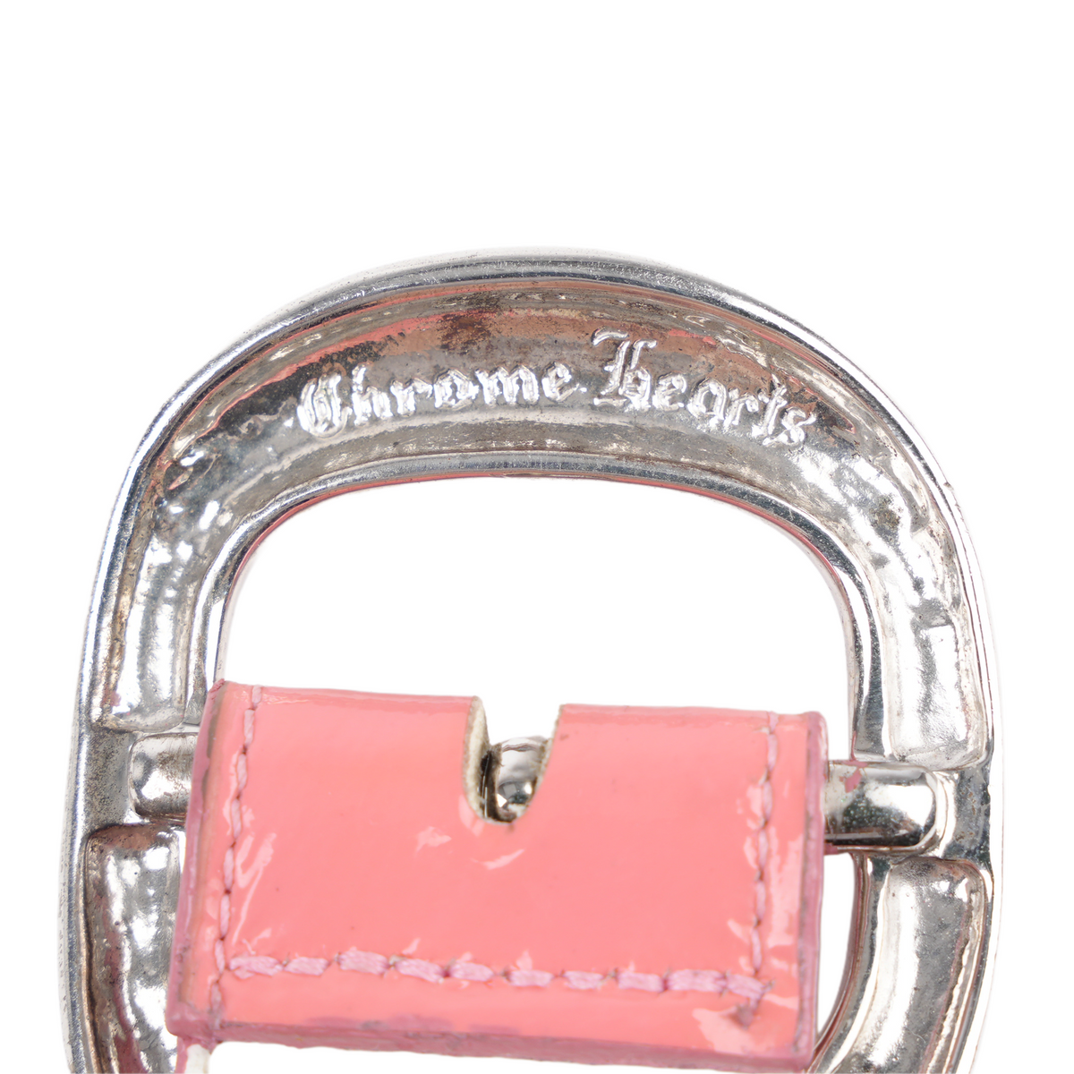 CHROME HEARTS PINK PATENT LEATHER GUNSLINGER BELT