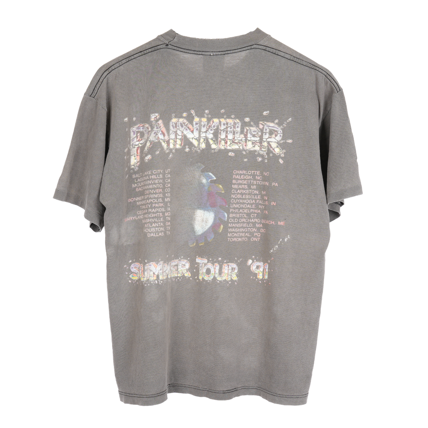 VINTAGE THRASHED JUDAS PRIEST SUMMER TOUR '91 TEE