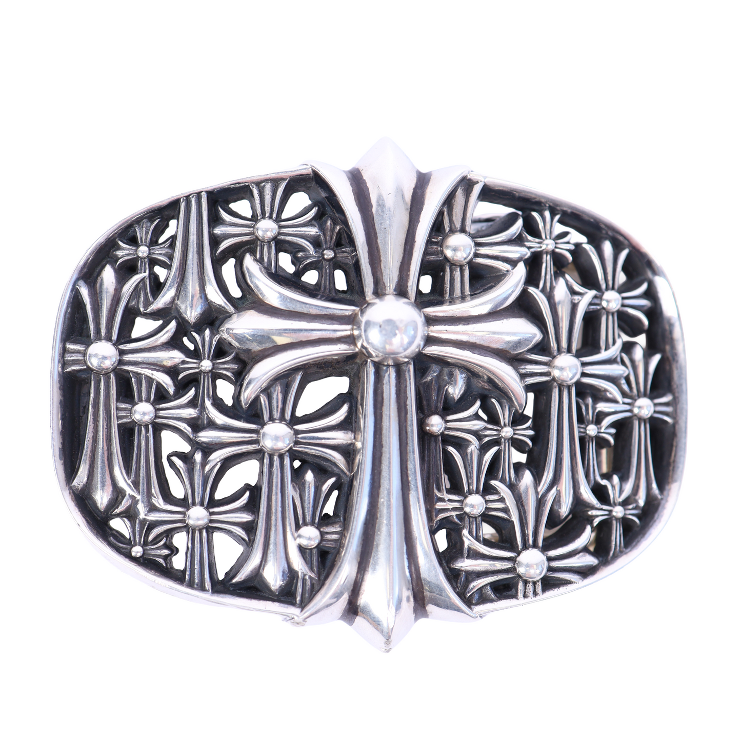 SILVER CEMETERY BUCKLE