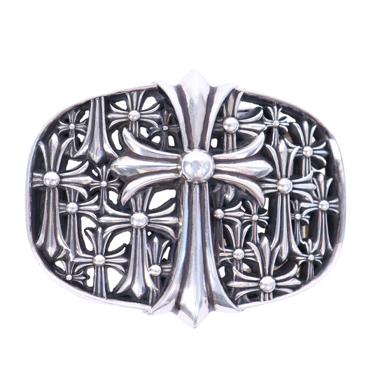 SILVER CEMETERY BUCKLE