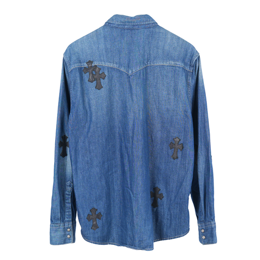 CHROME HEARTS LEVIS DENIM PATCH LIGHT BLUE JACKET