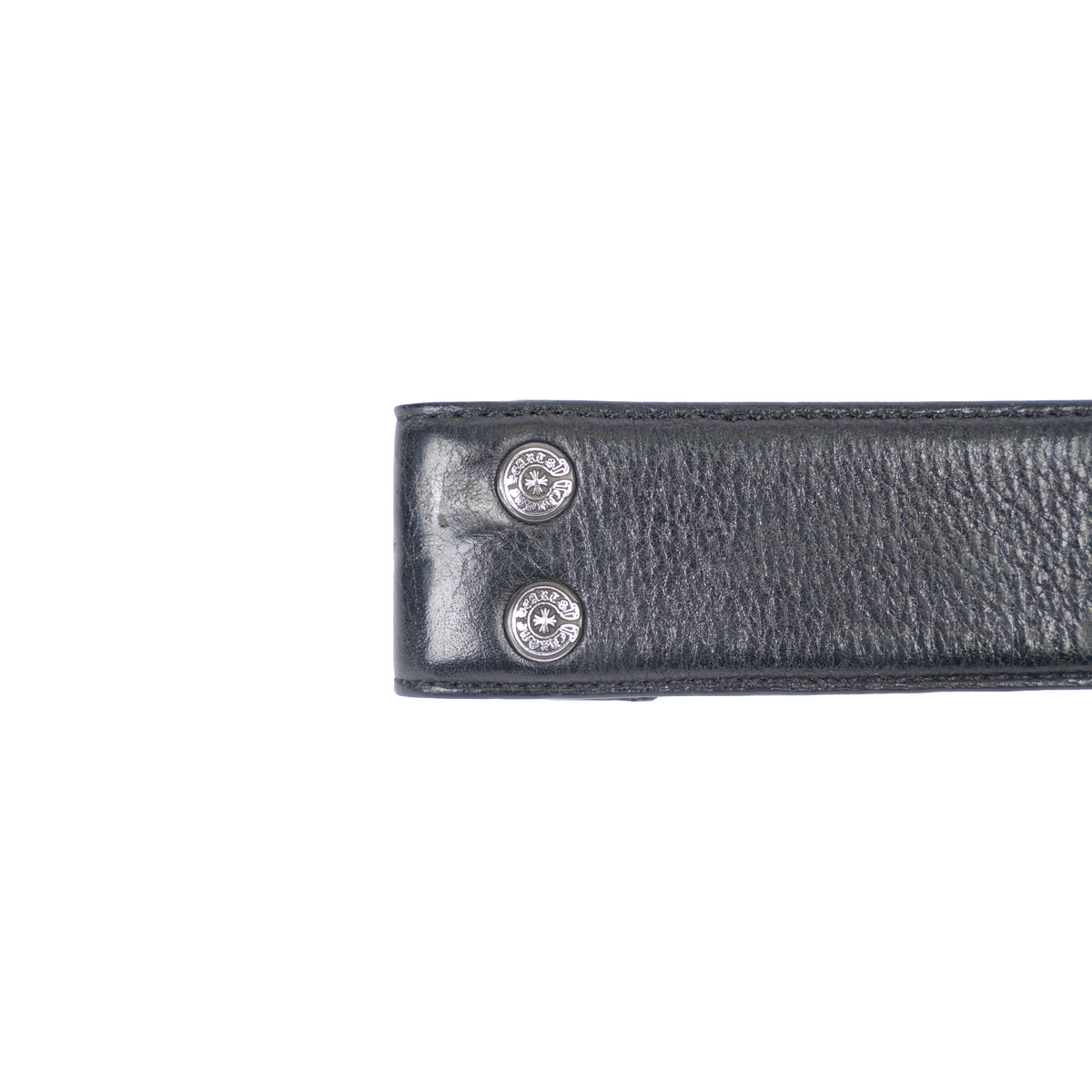 CHROME HEARTS BLACK LEATHER STRAP SZ 36