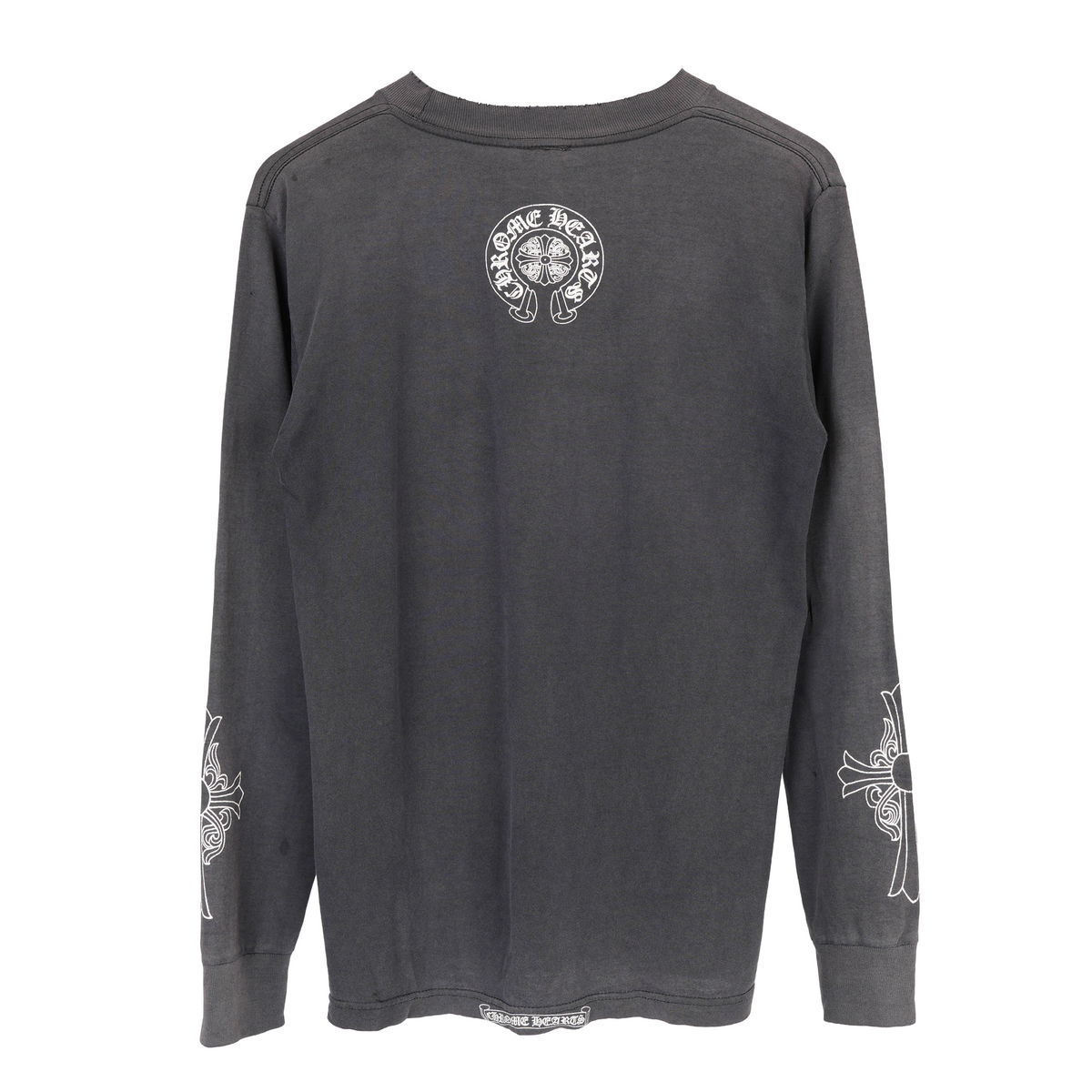 CHROME HEARTS FADED VINTAGE DAGGER POCKET CROSS LONG SLEEVE TEE