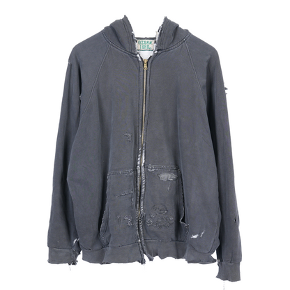 THRASHED FADED ZIP UP HOODIE