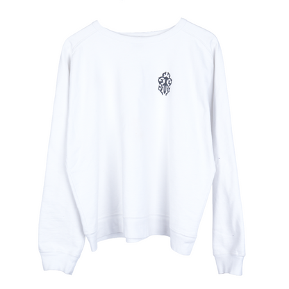 Vintage Chrome Hearts Dagger White Crewneck