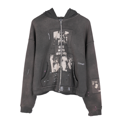 Enfants Riches Déprimés ERD GOD WITH REVOLVER ZIP UP HOODIE