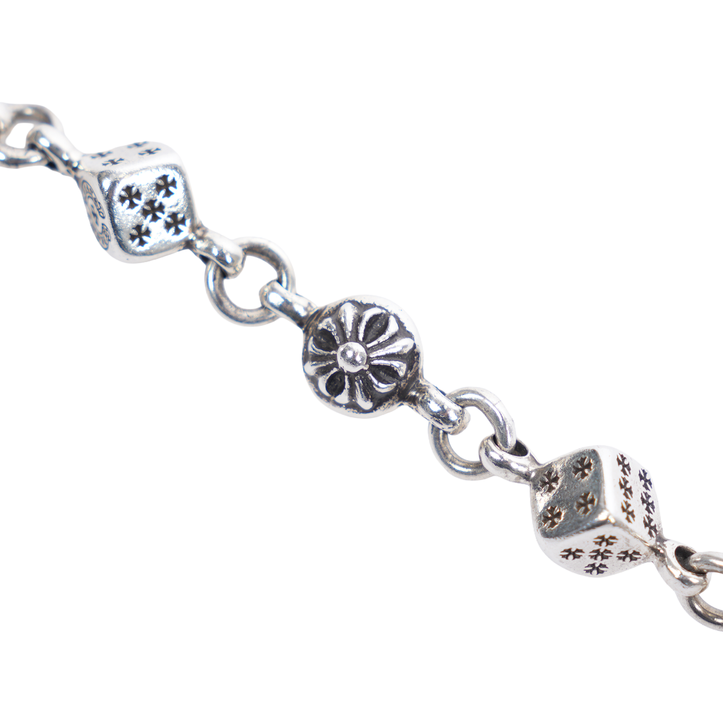 Chrome Hearts Dice Wallet Chain Long 22 Link Double Lobster