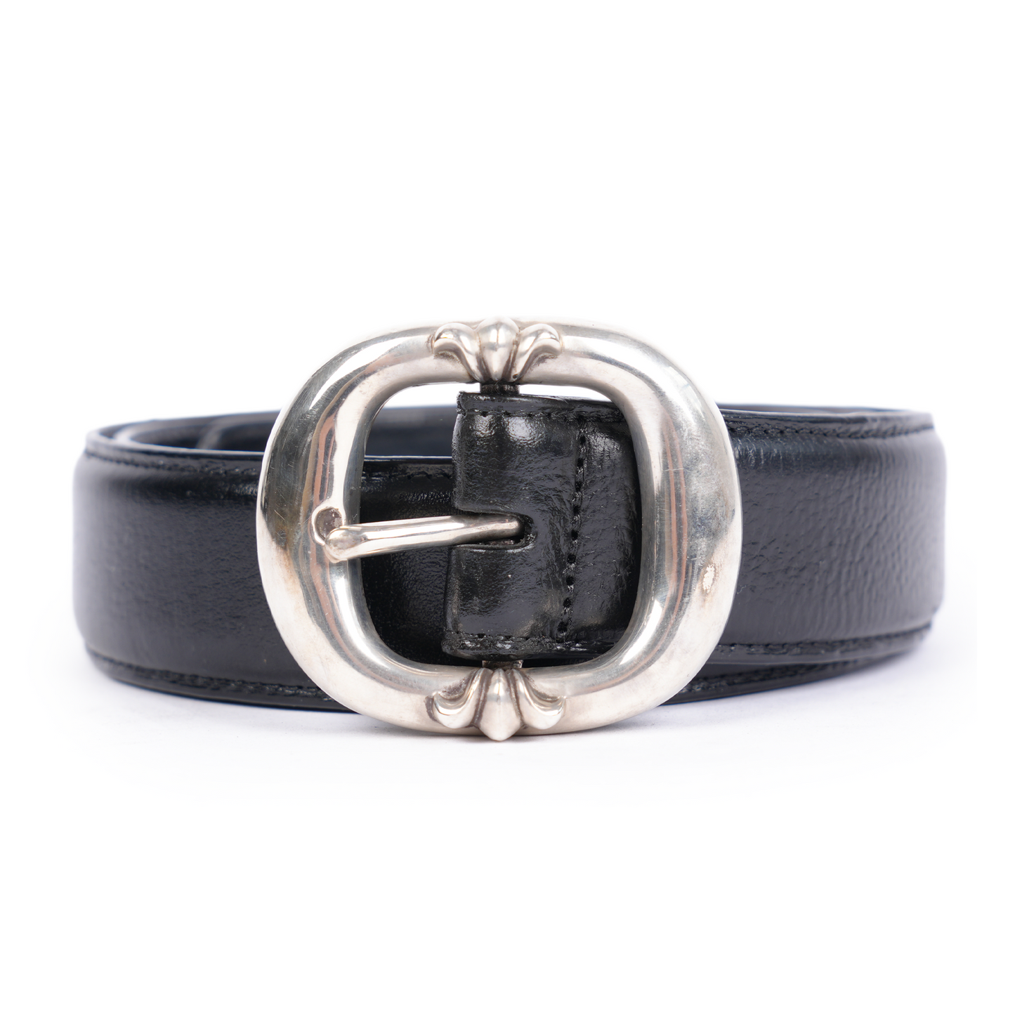 CHROME HEARTS PLAIN BLACK GUNSLINGER BELT 38"