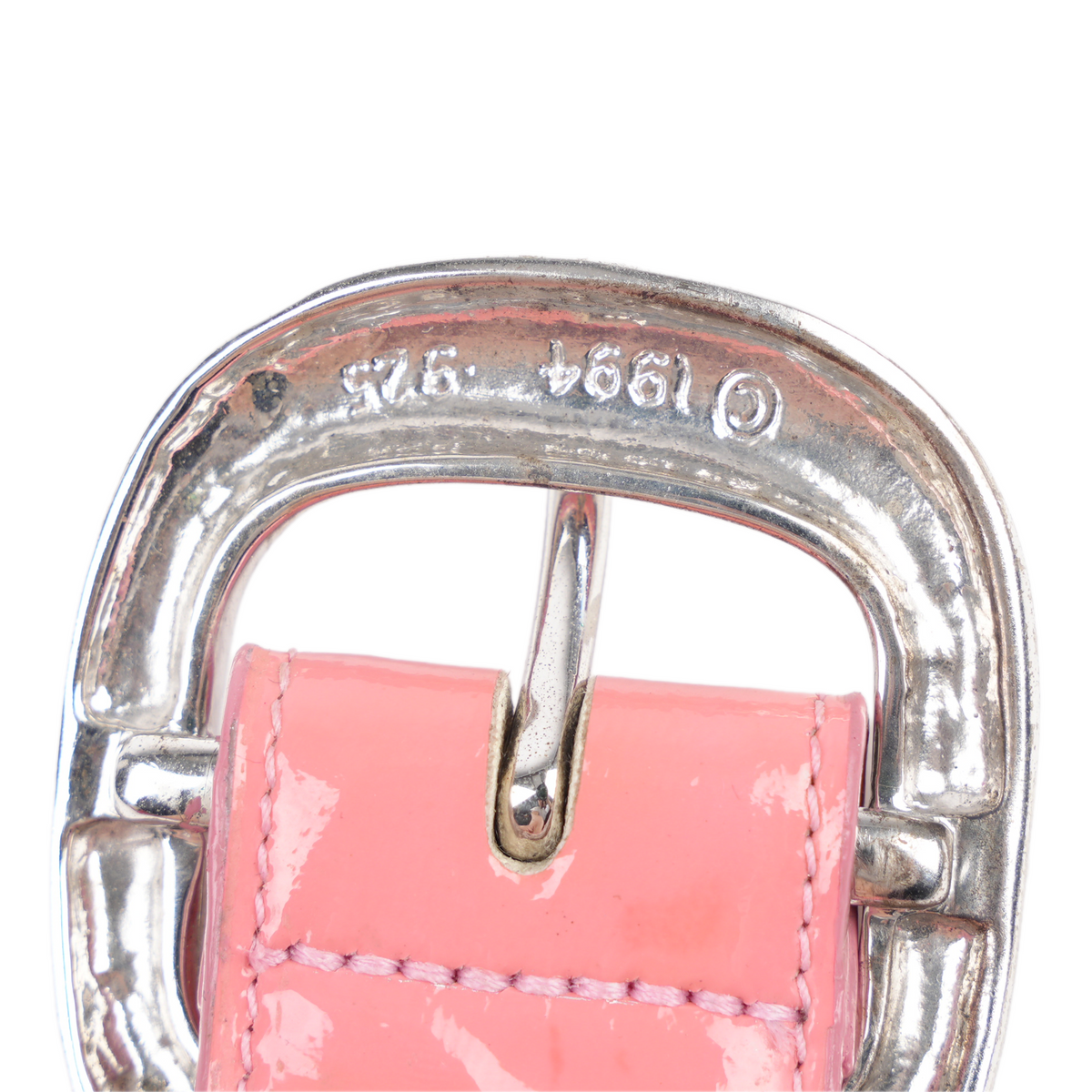 CHROME HEARTS PINK PATENT LEATHER GUNSLINGER BELT