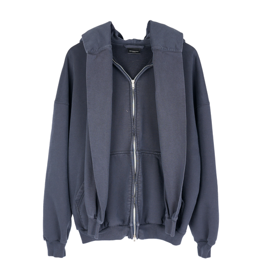 BALENCIAGA SCARF HOODIE BLACK