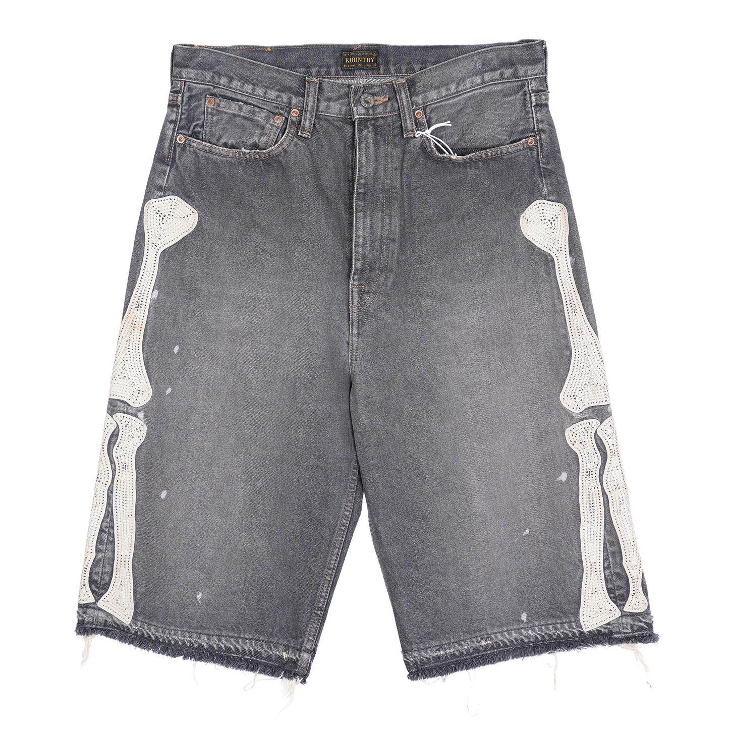 KAPITAL GRAY BONE SHORTS
