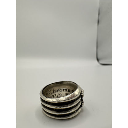 CHROME HEARTS PAVE DIAMOND DAGGER RING SIZE 6