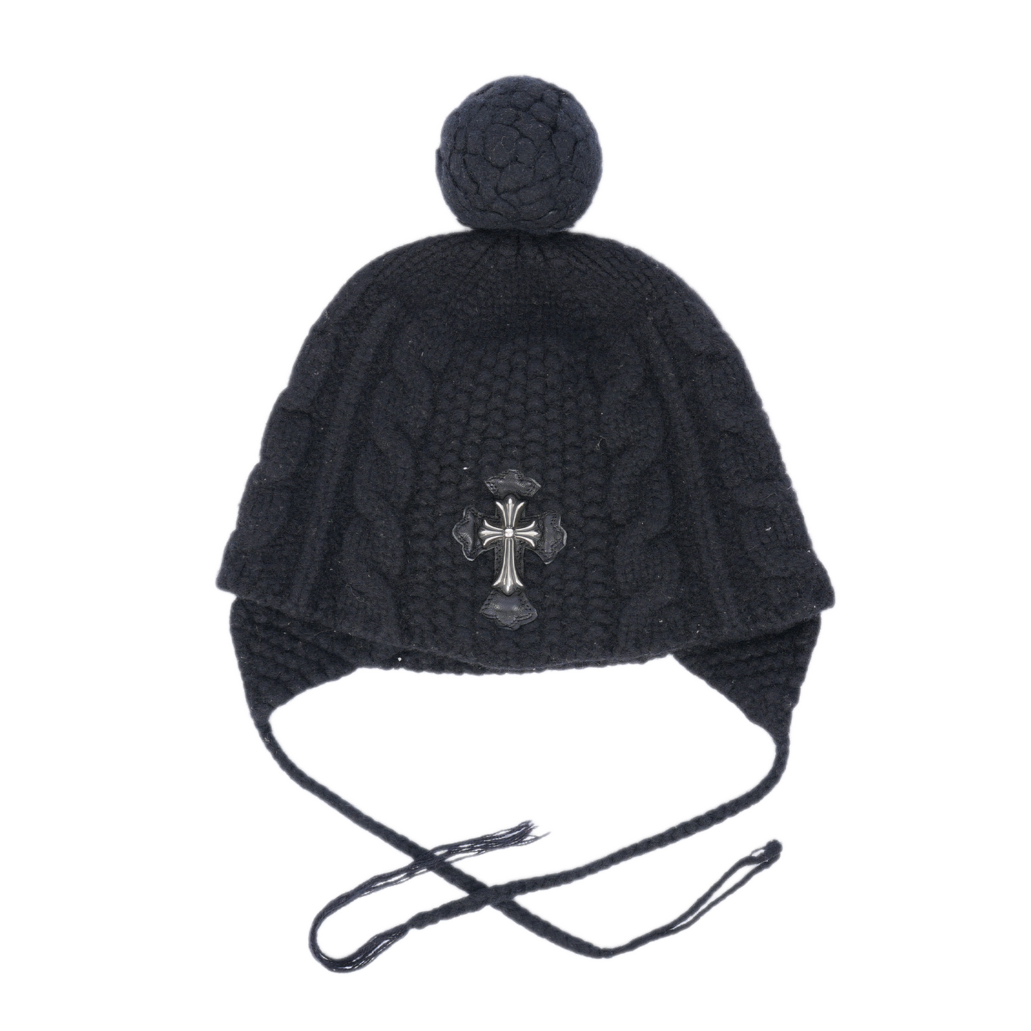 CH EARMUFF CROSS CHARM BEANIE