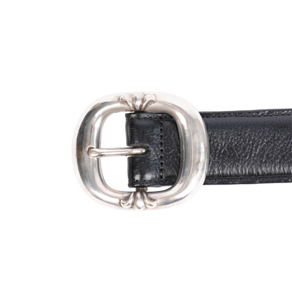 CHROME HEARTS PLAIN BLACK GUNSLINGER BELT 38"