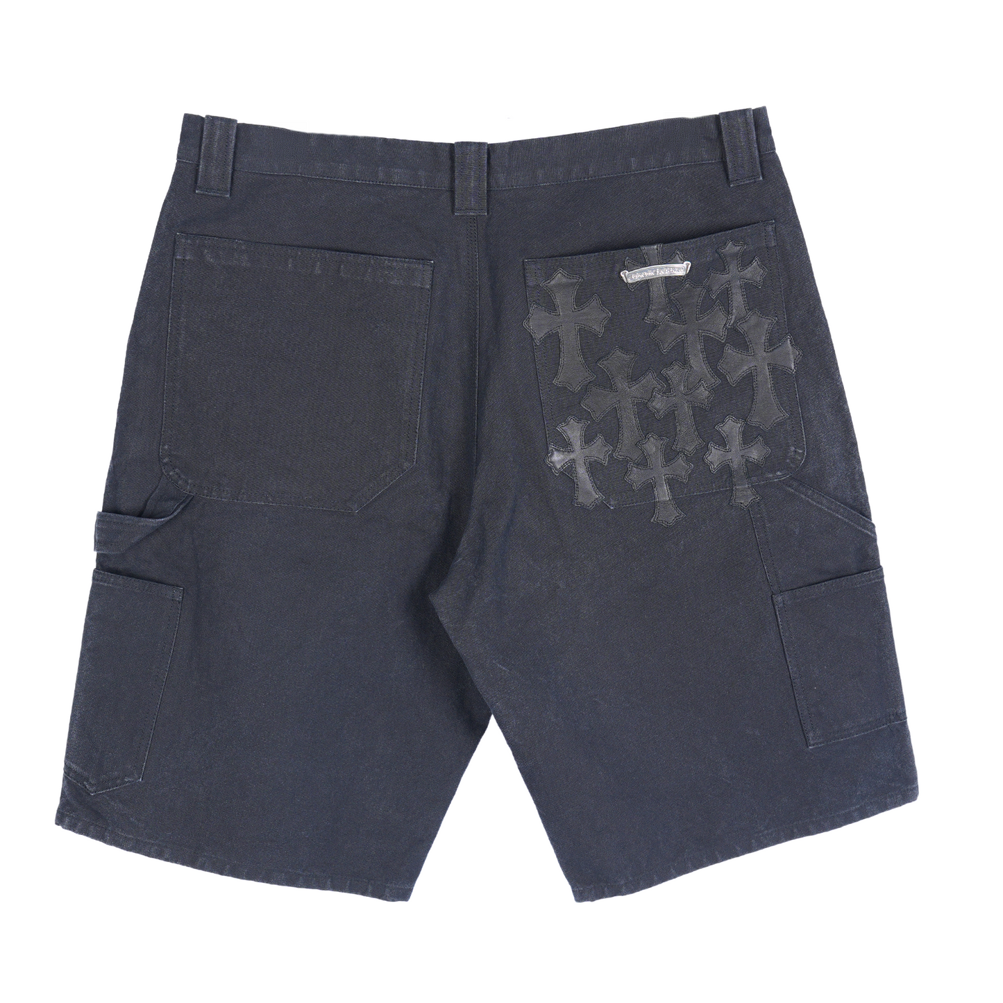 BLACK CARPENTER PATCH SHORTS