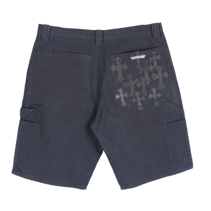 BLACK CARPENTER PATCH SHORTS