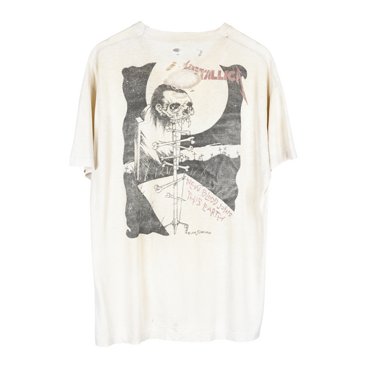 VINTAGE THRASHED METALLICA PUSHEAD GRAVEKEEPER TEE