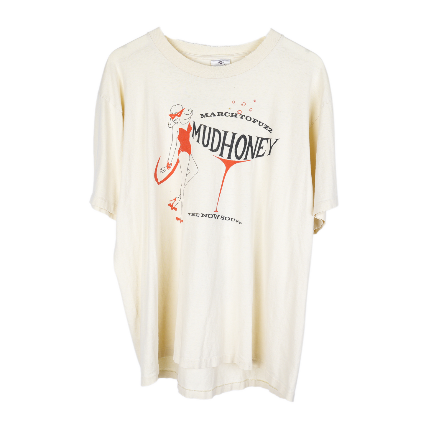 VINTAGE 1990S MUDHONEY MARCH TO FUZZ PLAYBOYS BAND T-SHIRT