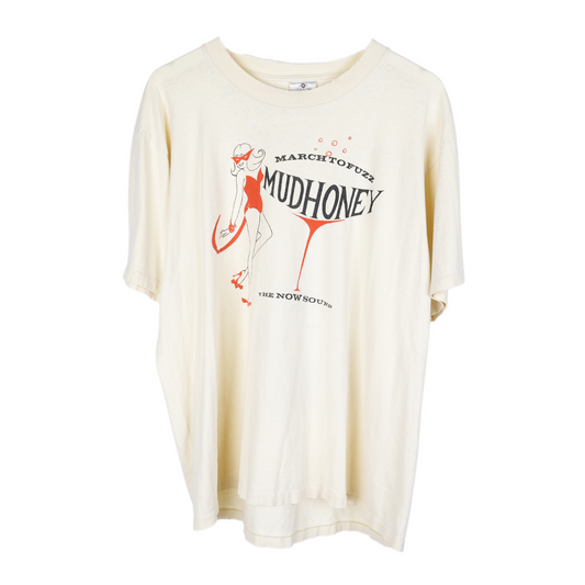 VINTAGE 1990S MUDHONEY MARCH TO FUZZ PLAYBOYS BAND T-SHIRT