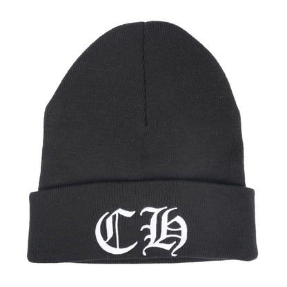 CHROME HEARTS CH LOGO EMBROIDERED BEANIE