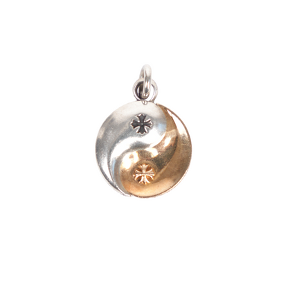 CHROME HEARTS YIN AND YANG SILVER AND GOLD PENDANT