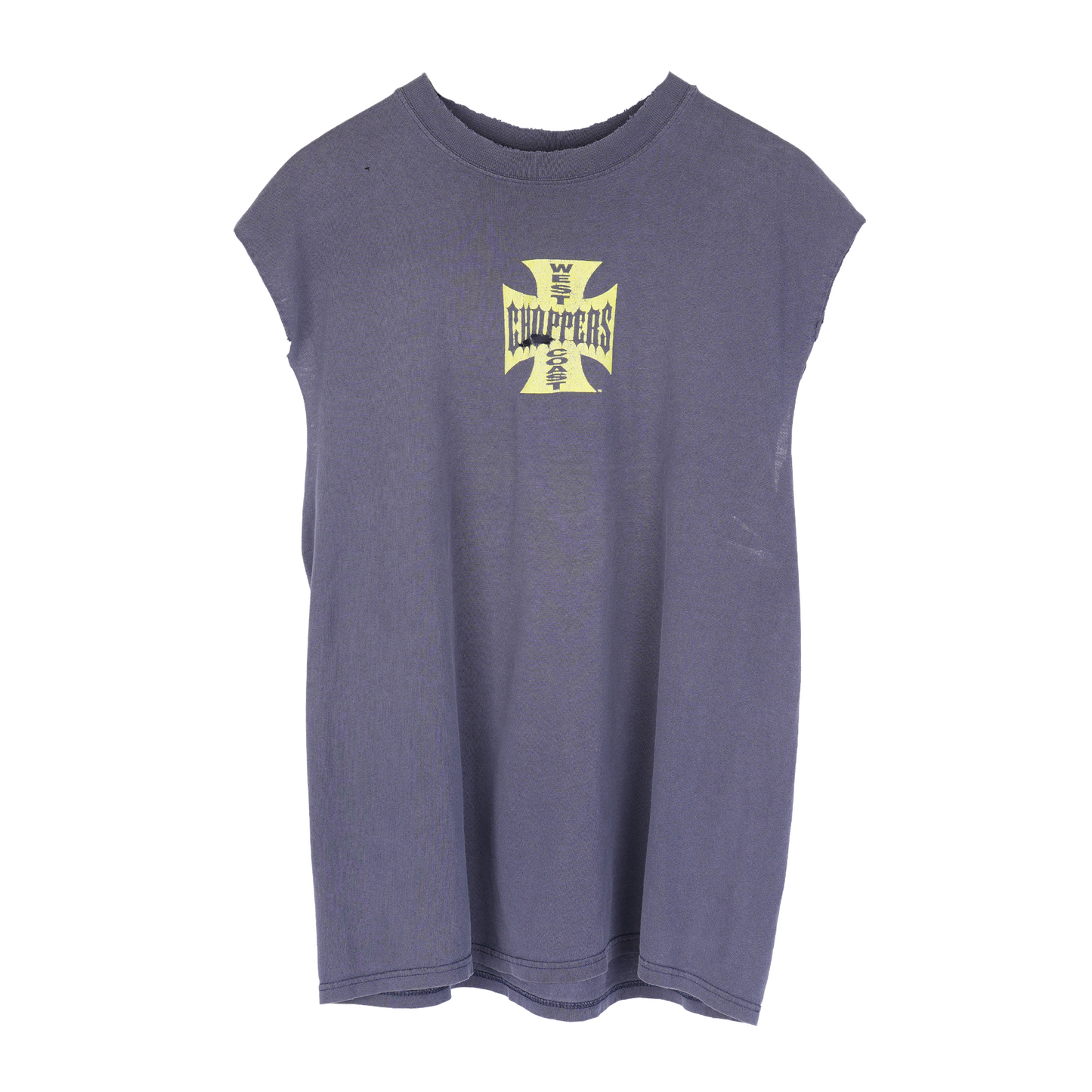 VINTAGE WEST COAST CHOPPERS YELLOW LOGO CUT OFF