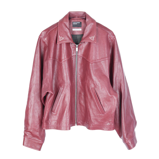 ERD RED LEATHER JACKET