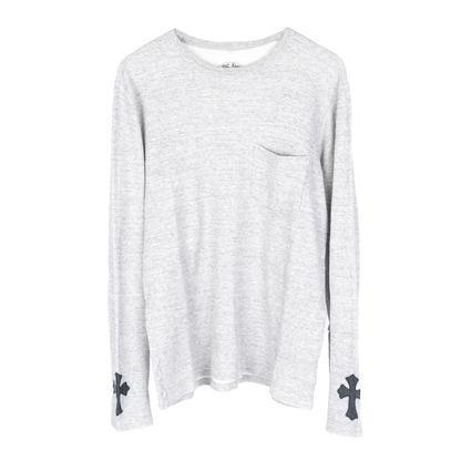 CHROME HEARTS GREY SLEEVE PATCH LONGSLEEVE