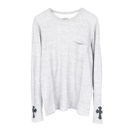 CHROME HEARTS GREY SLEEVE PATCH LONGSLEEVE