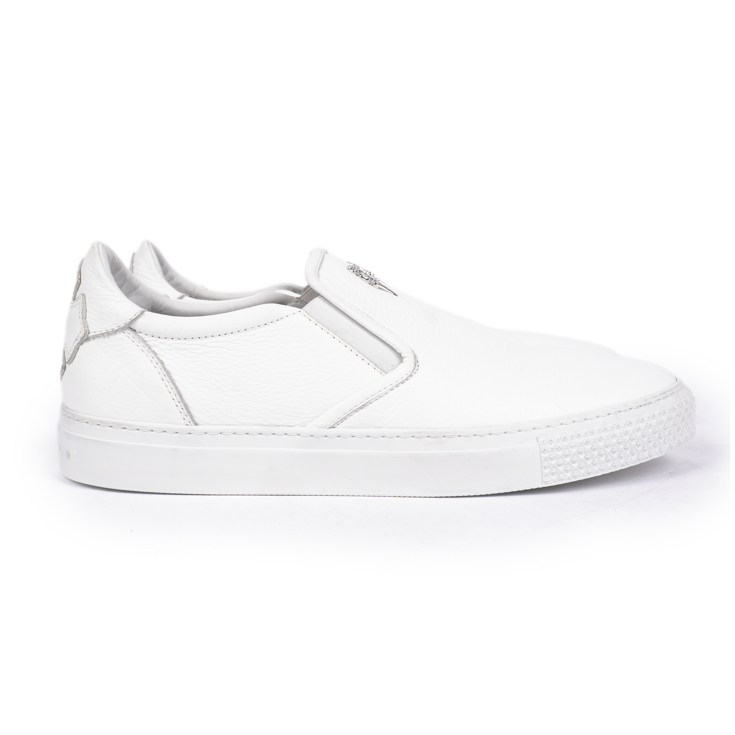 CHROME HEARTS CALF SKIN LEATHER DAGGER SLIP ON