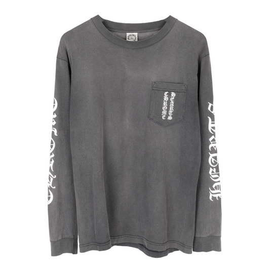 CHROME HEARTS SCRIPT POCKET LONG SLEEVE TEE