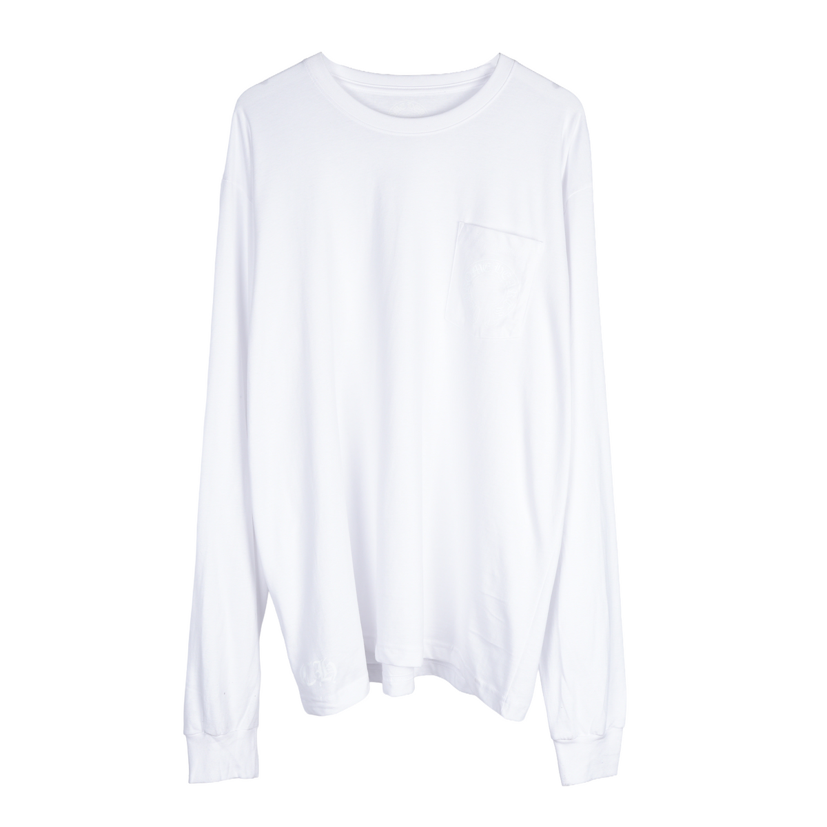 CHROME HEARTS WHITE FLORAL PRINT POCKET LONG SLEEVE