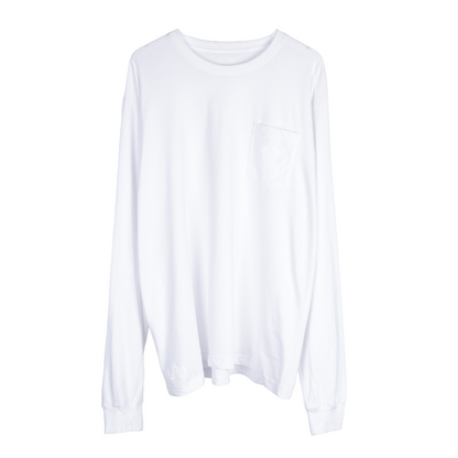 CHROME HEARTS WHITE FLORAL PRINT POCKET LONG SLEEVE