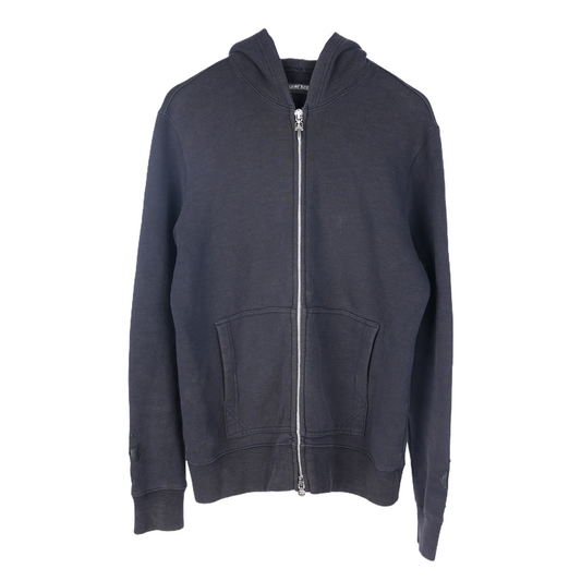 CHROME HEARTS LEATHER PATCH SLEEVE ZIP UP
