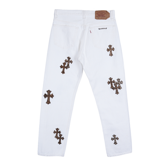 CHROME HEARTS CHEETAH PATCH LEVIS