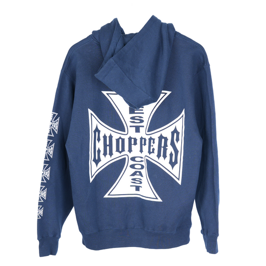 VINTAGE NAVY WCC WEST COAST CHOPPERS HOODIE