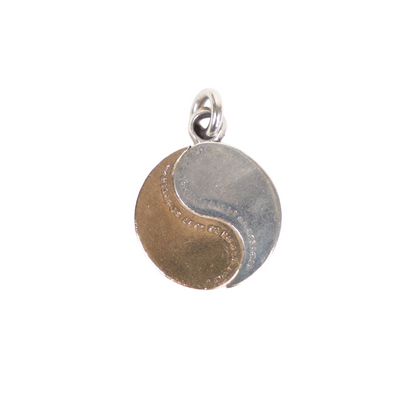 CHROME HEARTS YIN AND YANG SILVER AND GOLD PENDANT