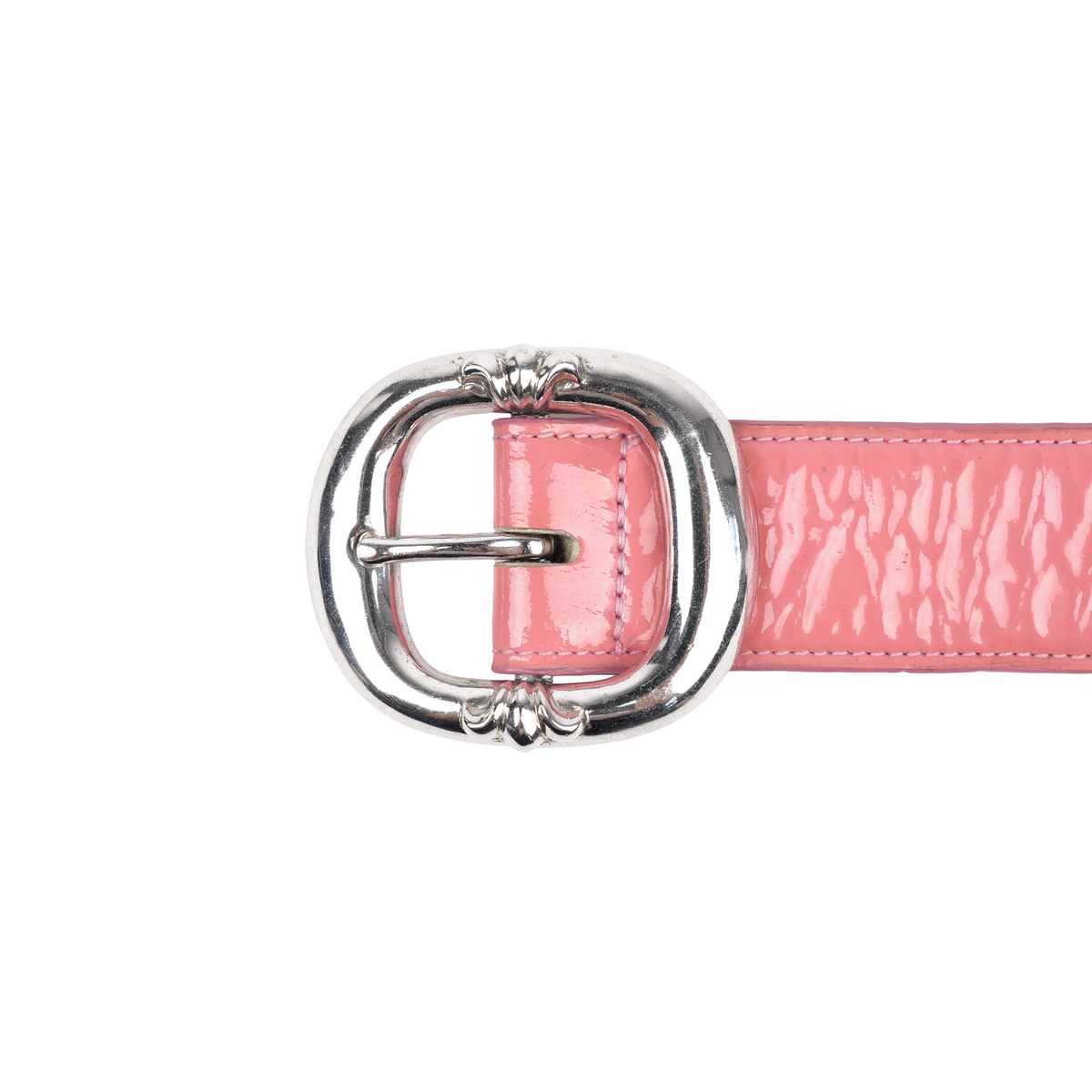 CHROME HEARTS PINK PATENT LEATHER GUNSLINGER BELT