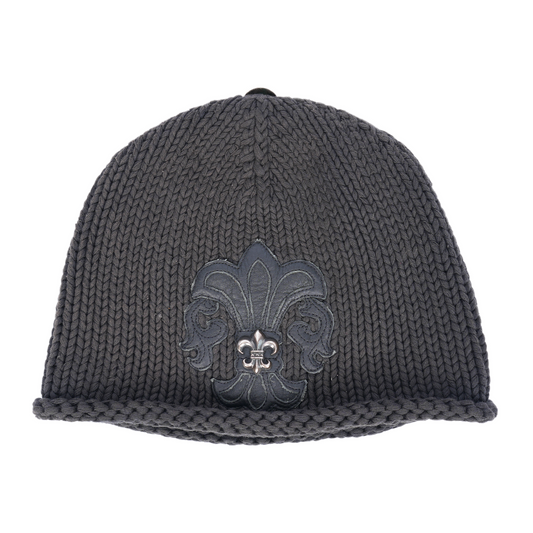 CHROME HEARTS FLEUR DE LIS CHARM BEANIE WITH HARDWARE