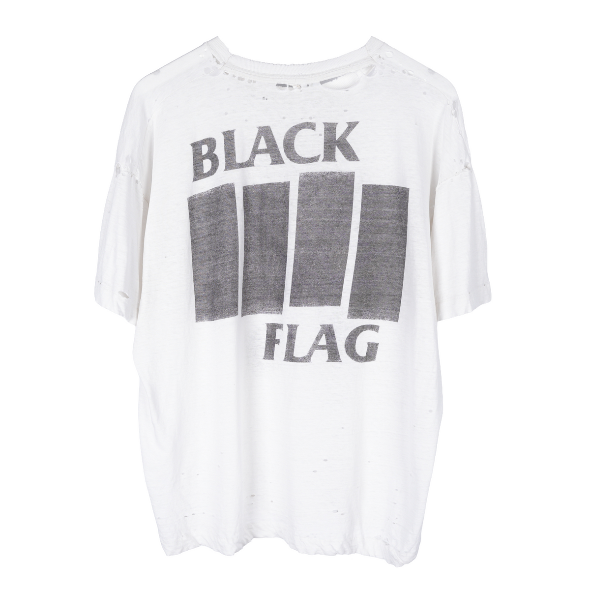 VINTAGE 1980s THRASHED BLACK FLAG 'EVERYTHING WENT BLACK' TEE